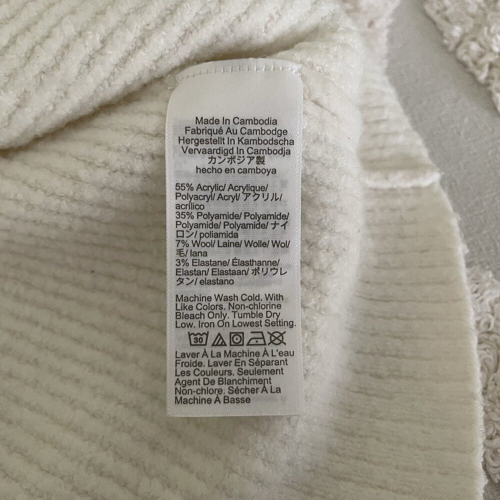 J.Crew Women's Ribbed Boyfriend Crewneck Sweater Ivory Extra Soft Preppy M - Picture 6 of 6